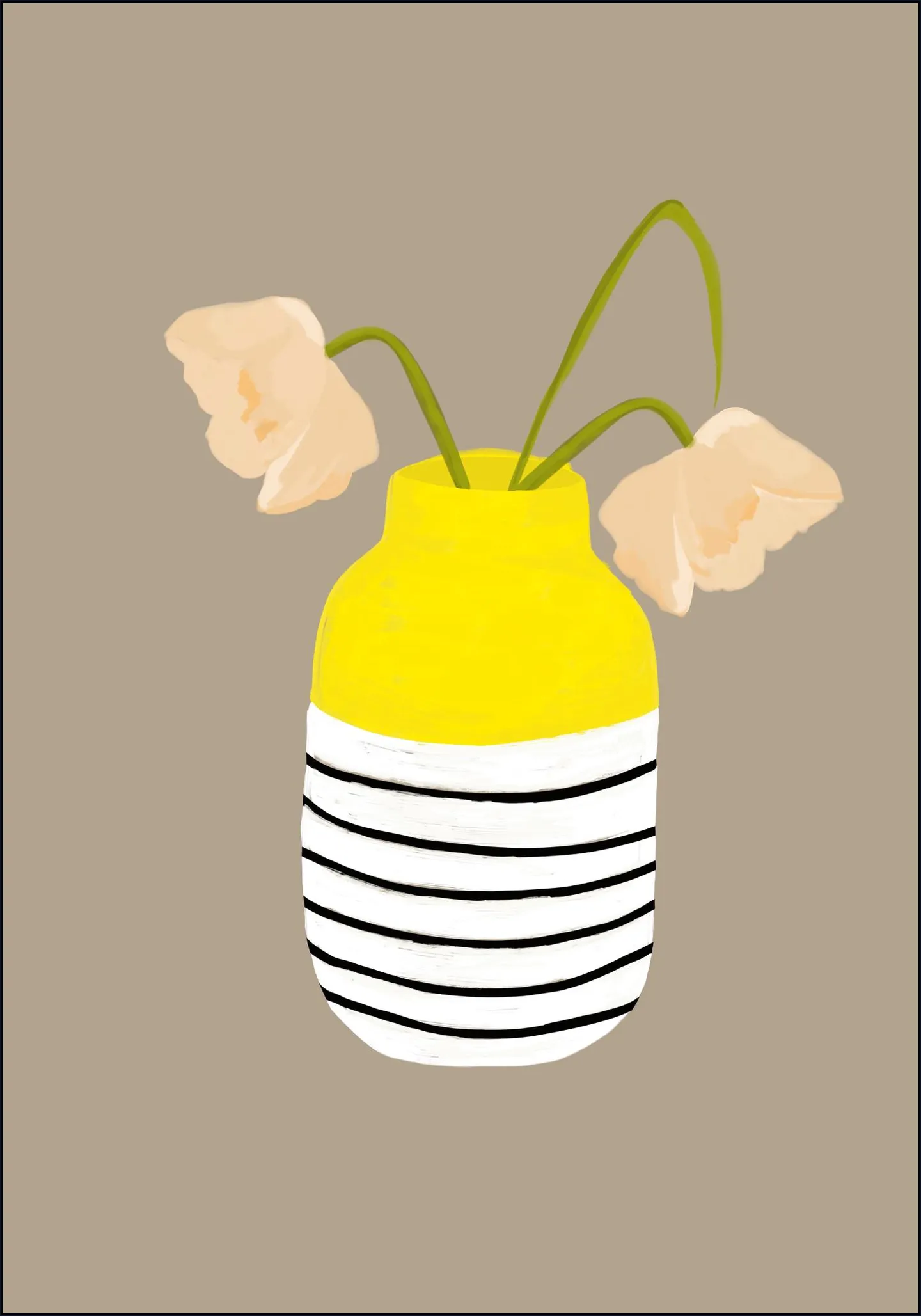 Mio Vaso lemon Stripes