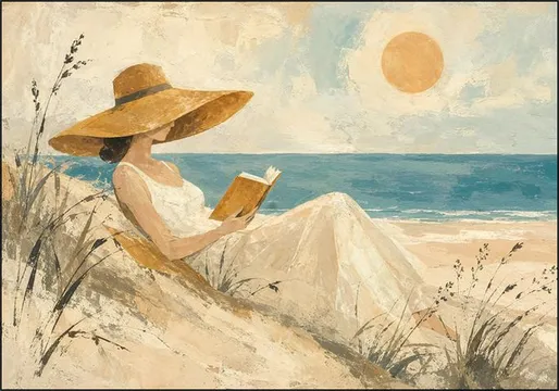 Boek Lezen In De Duinen Aan Zee