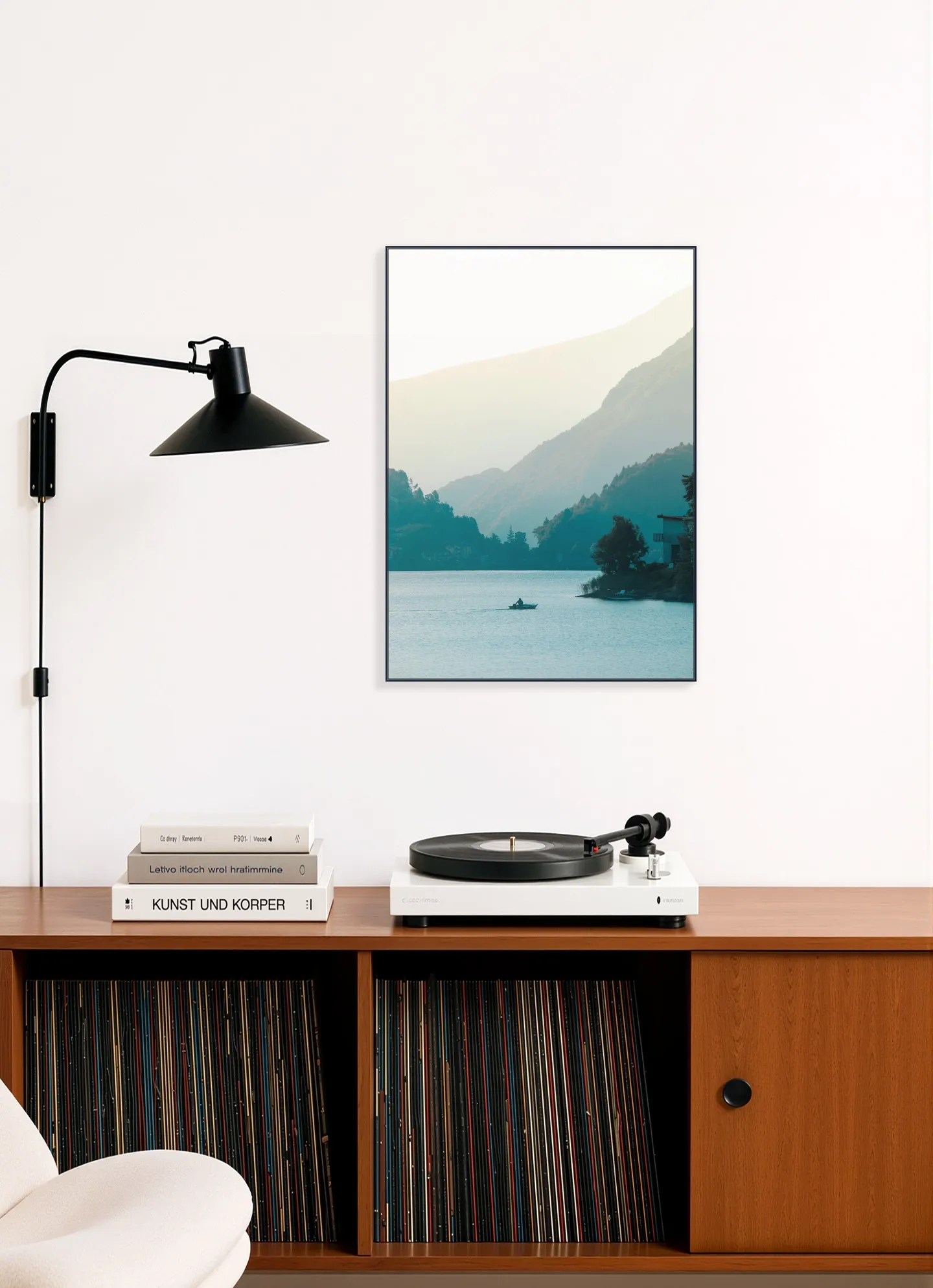 Misty Mountain Lake At Sunrise
