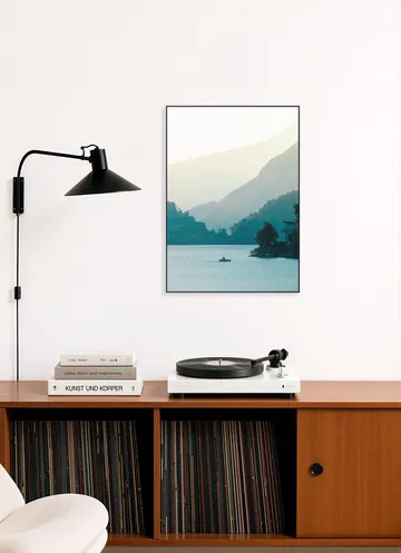 Misty Mountain Lake At Sunrise
