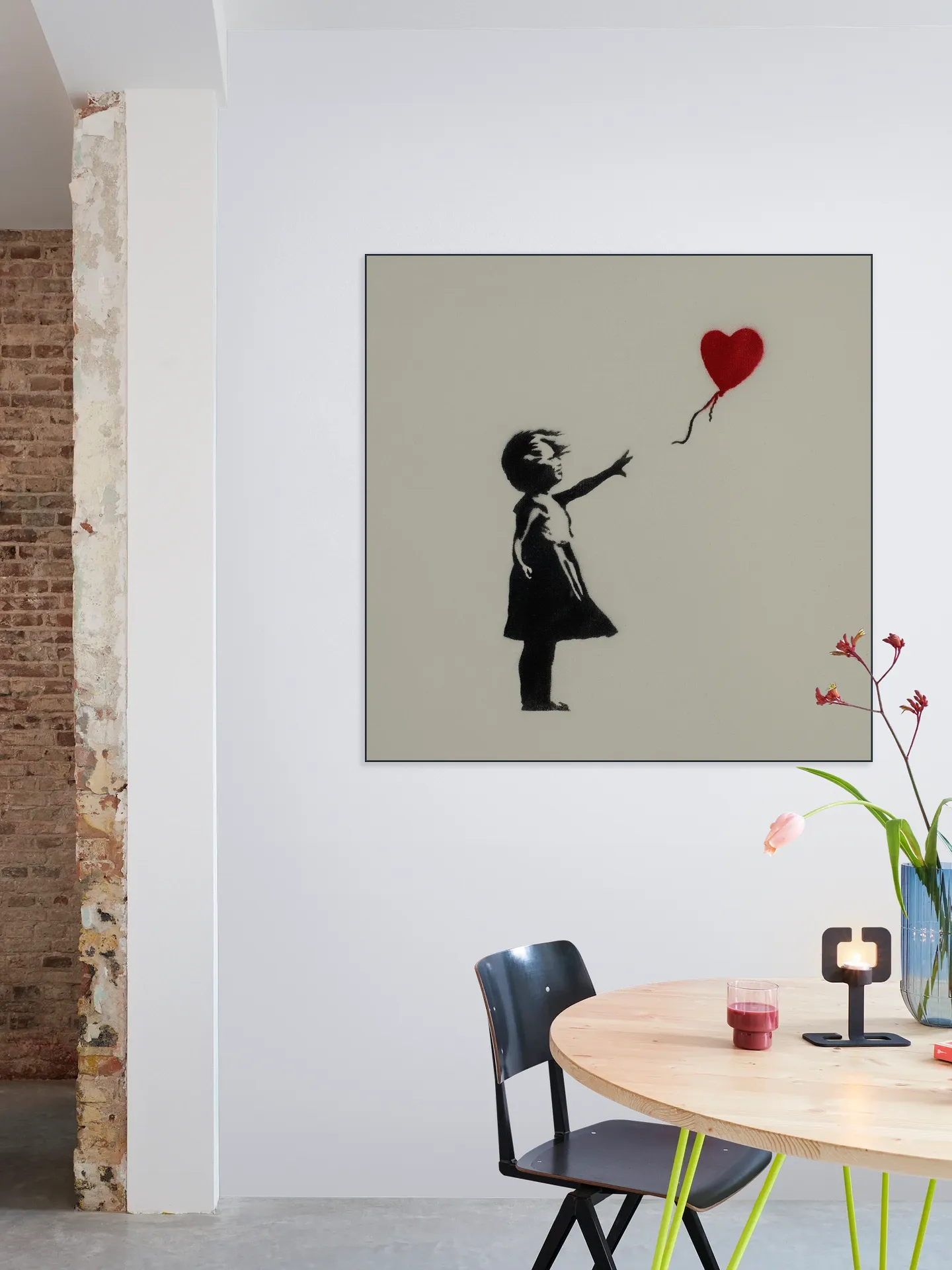 Girl with Balloon green