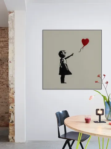 Girl with Balloon green