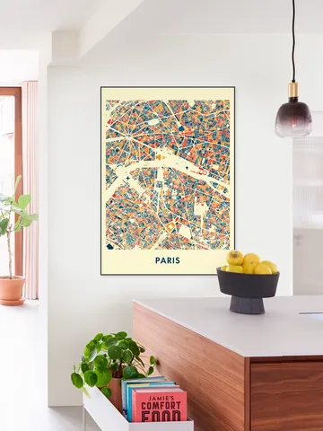 Paris Mosaic City Map