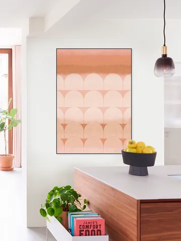 Mid Century Retro Arches Terracotta Sunset