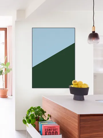 Color blocking - Blue Green