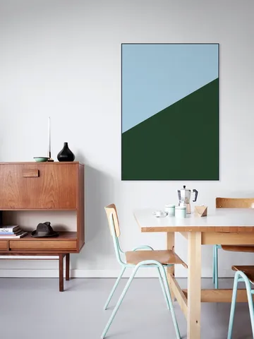 Color blocking - Blue Green
