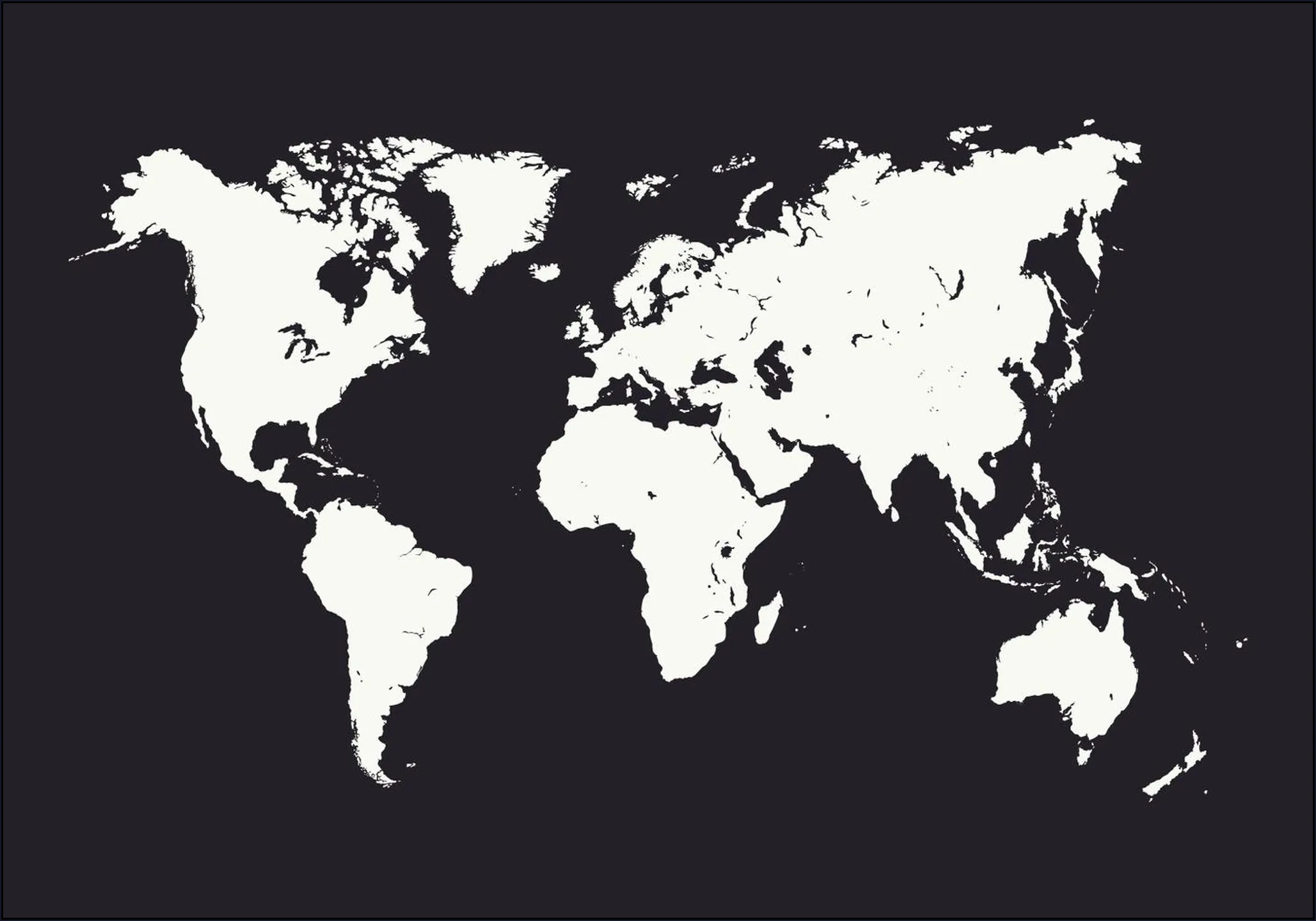 World Map black