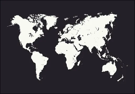World Map black