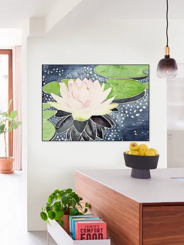 Pink Lotus Flower in Sparkling Water