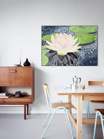 Pink Lotus Flower in Sparkling Water