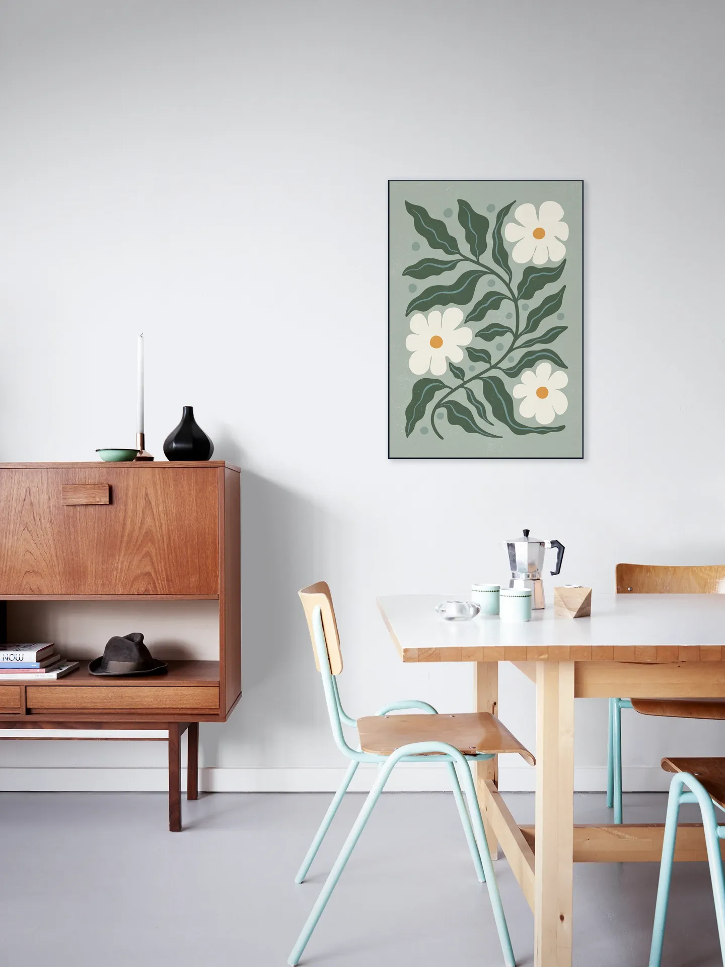 White Daisies and Green Leaves