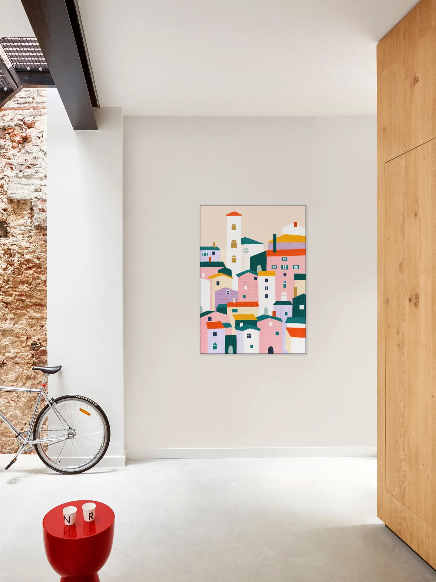 Colorful Village Scene