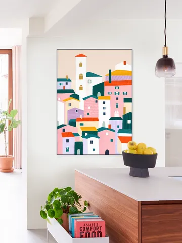 Colorful Village Scene