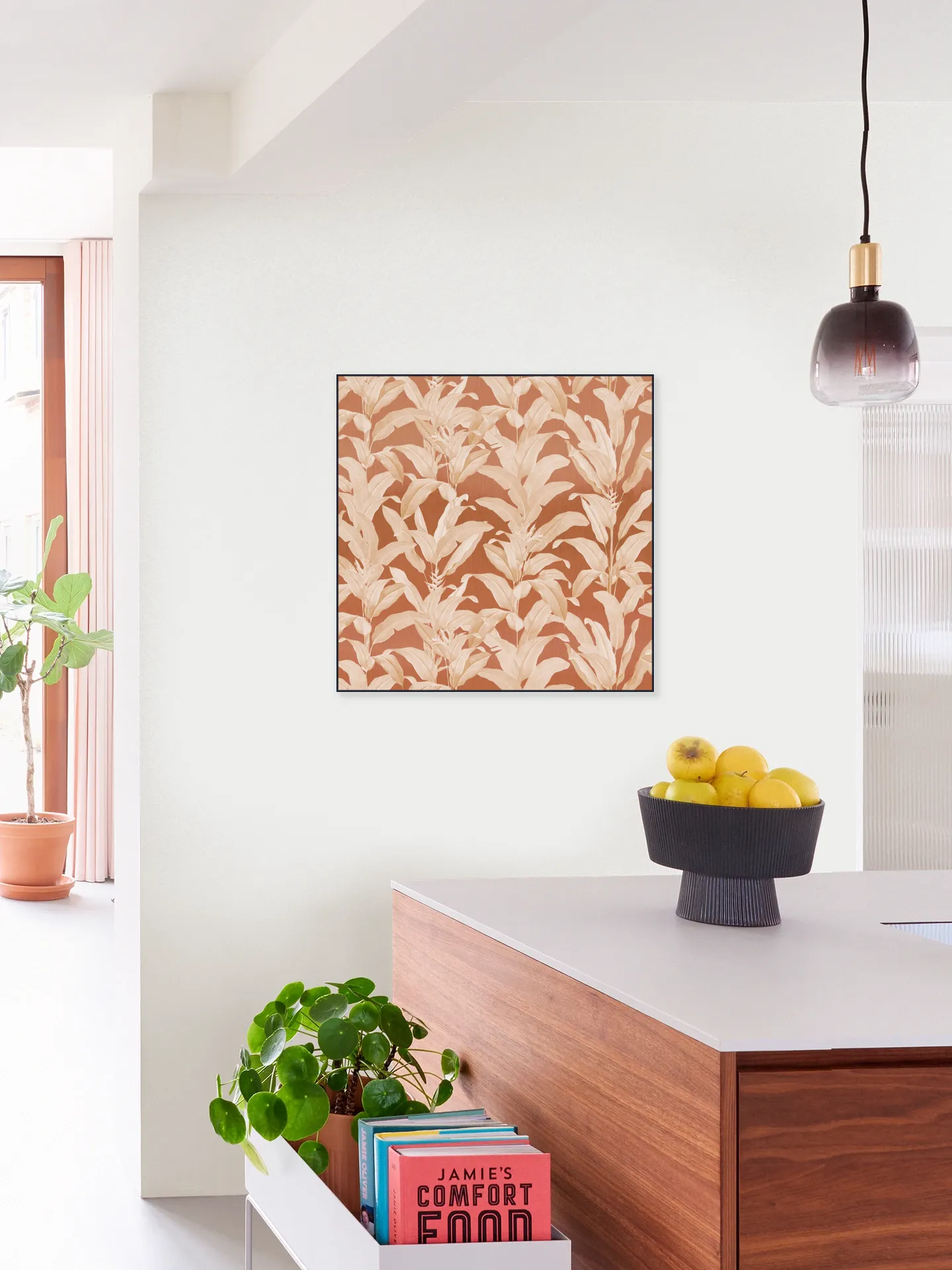 Tropical Vintage Jungle Leaves Terracotta