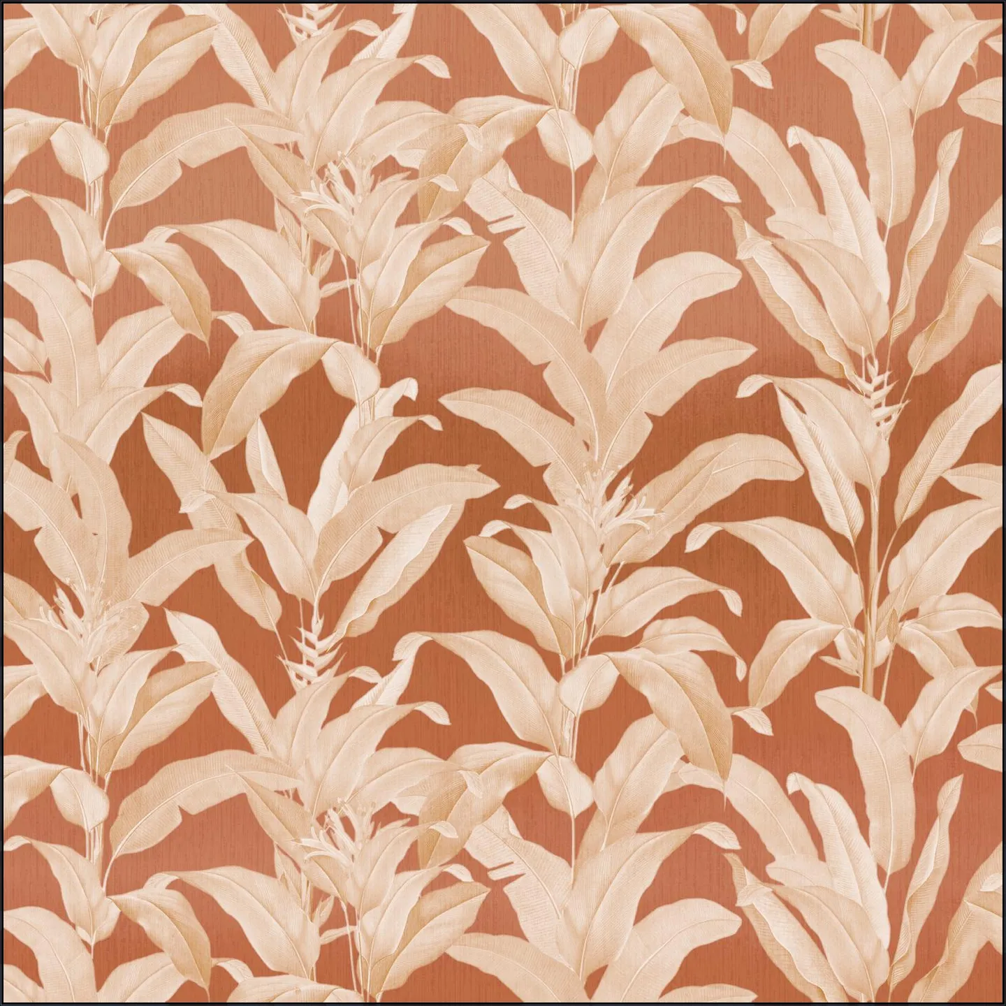 Tropical Vintage Jungle Leaves Terracotta