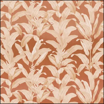 Tropical Vintage Jungle Leaves Terracotta