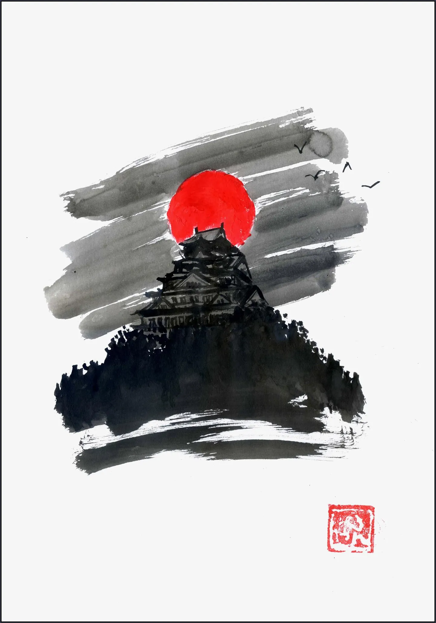 Temple Red Moon