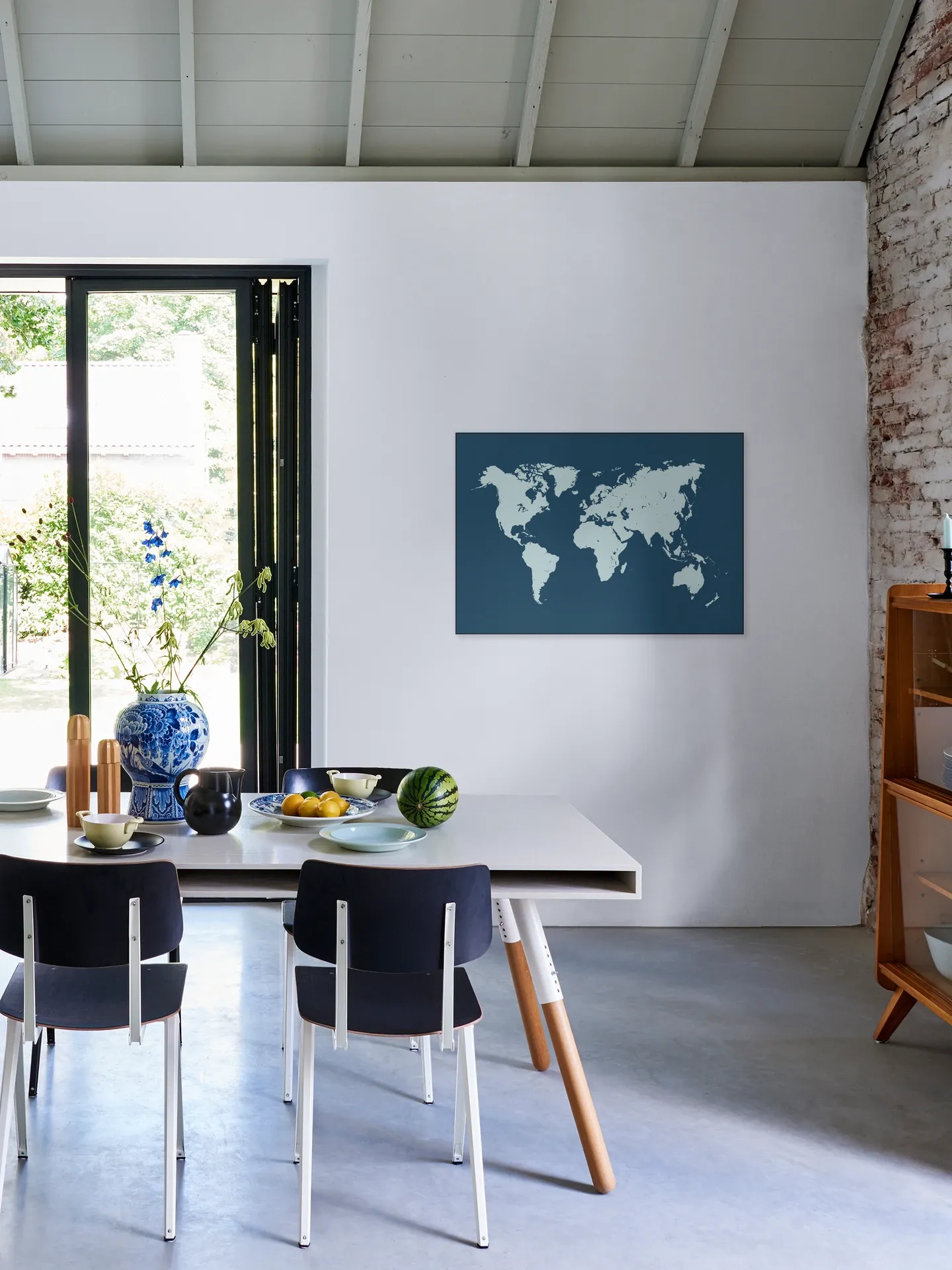 World Map navy