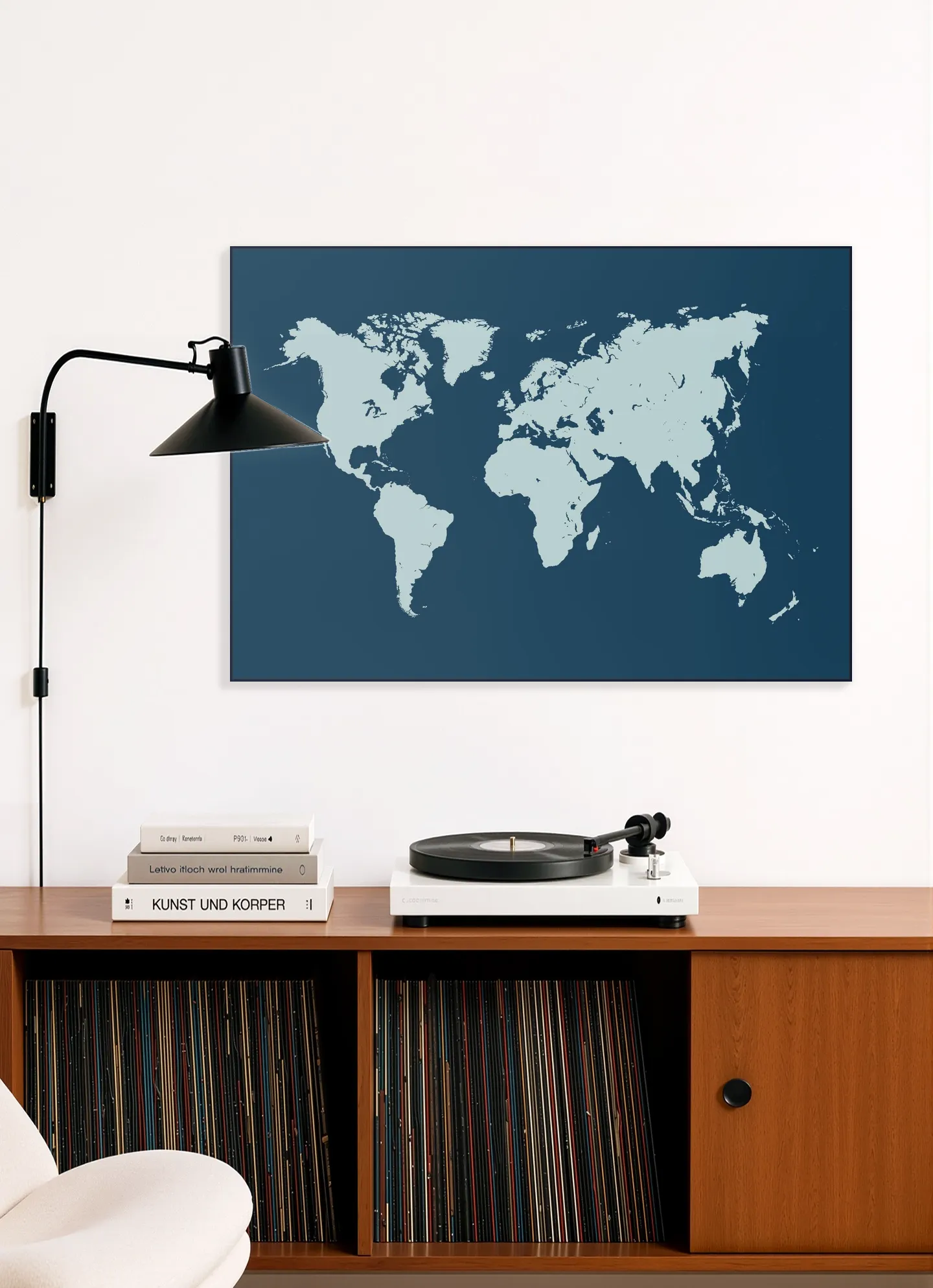 World Map navy