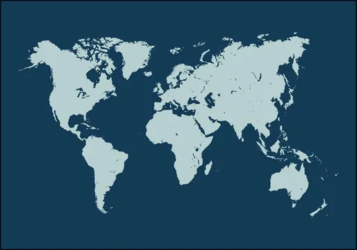 World Map navy
