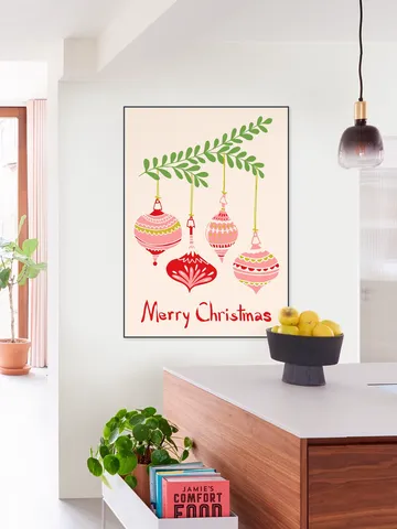 Cheerful little Christmas Baubles - Pink 