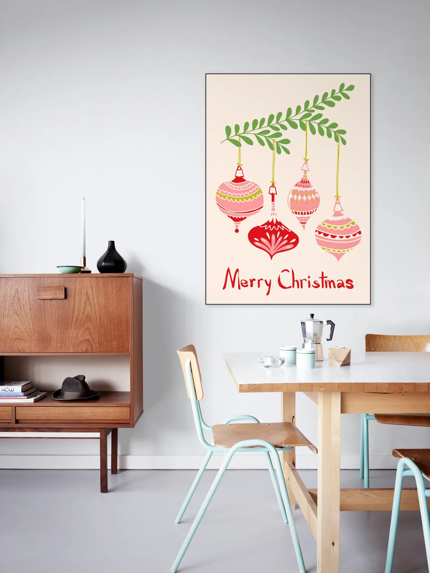 Cheerful little Christmas Baubles - Pink 