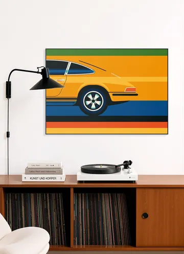 Orange Sports Car Side Back