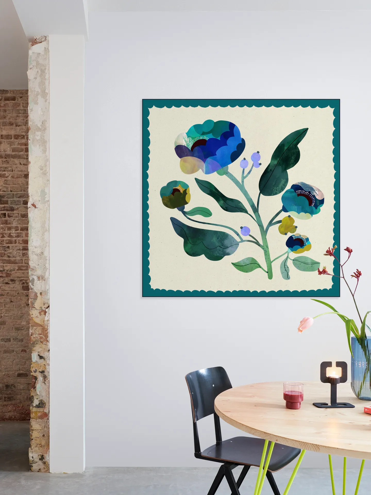 Deep Teal Flower