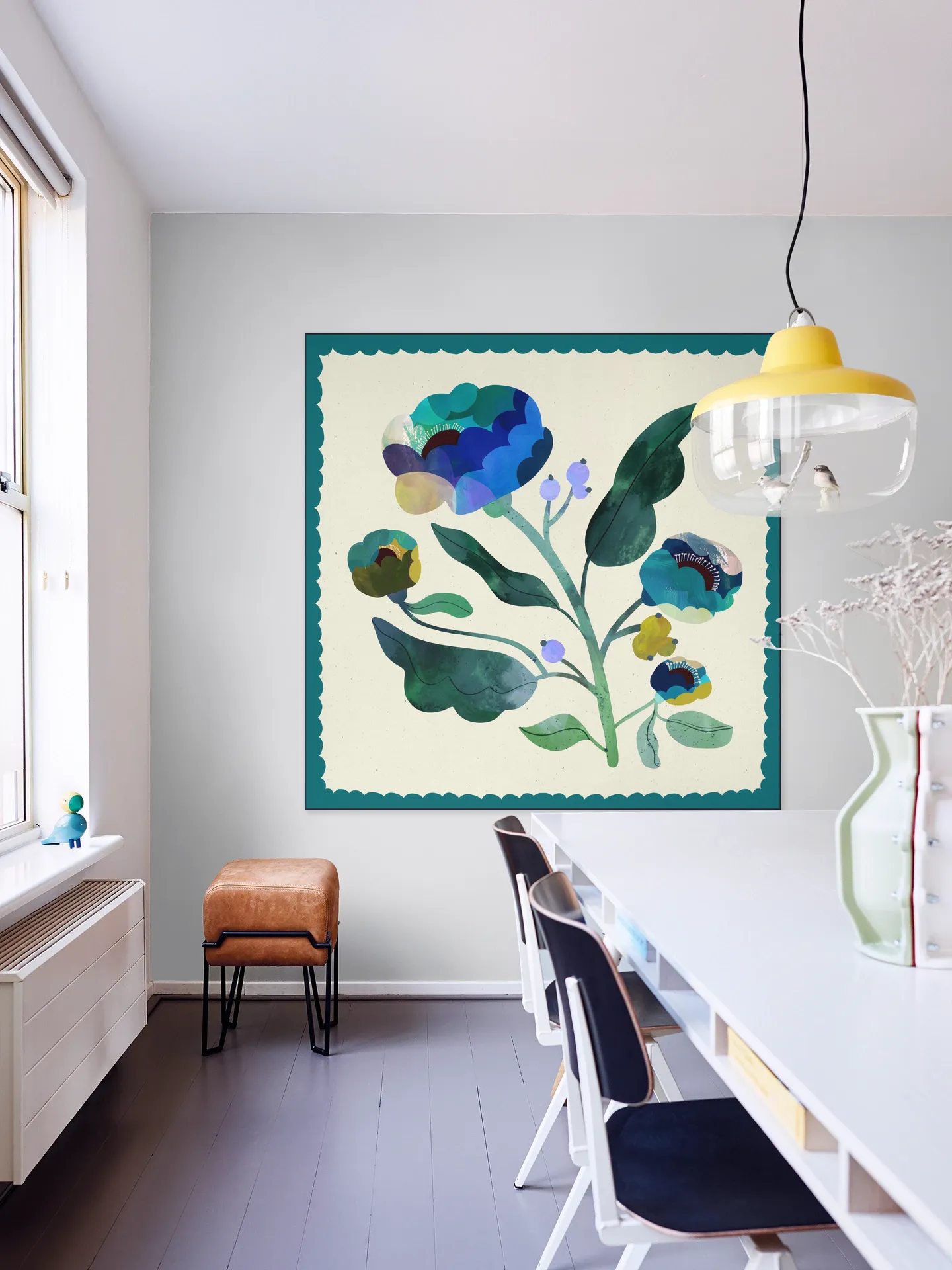 Deep Teal Flower