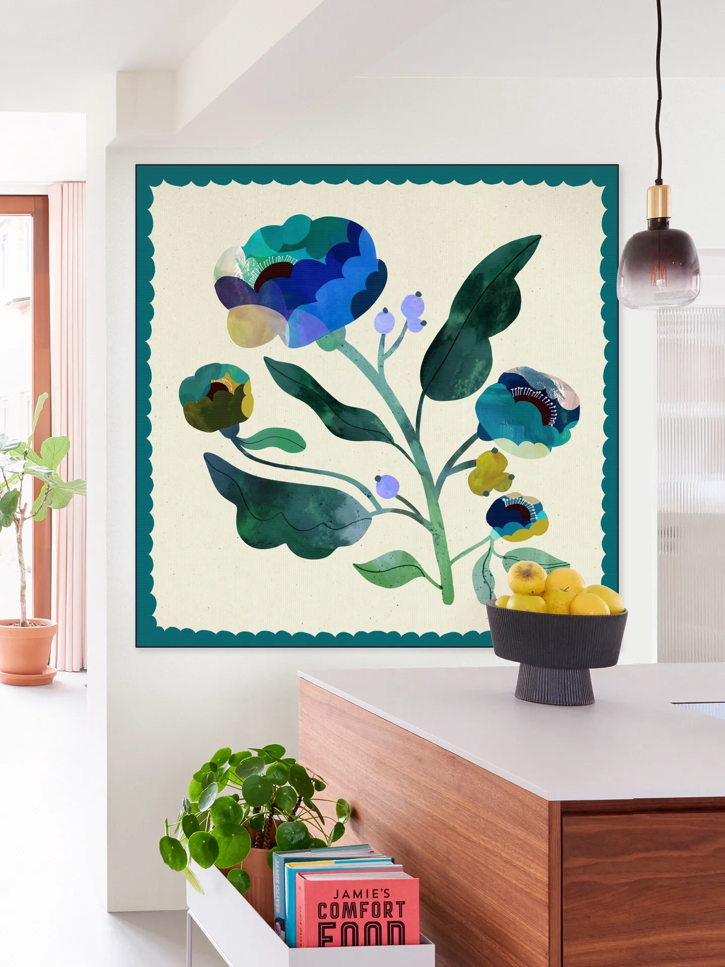 Deep Teal Flower
