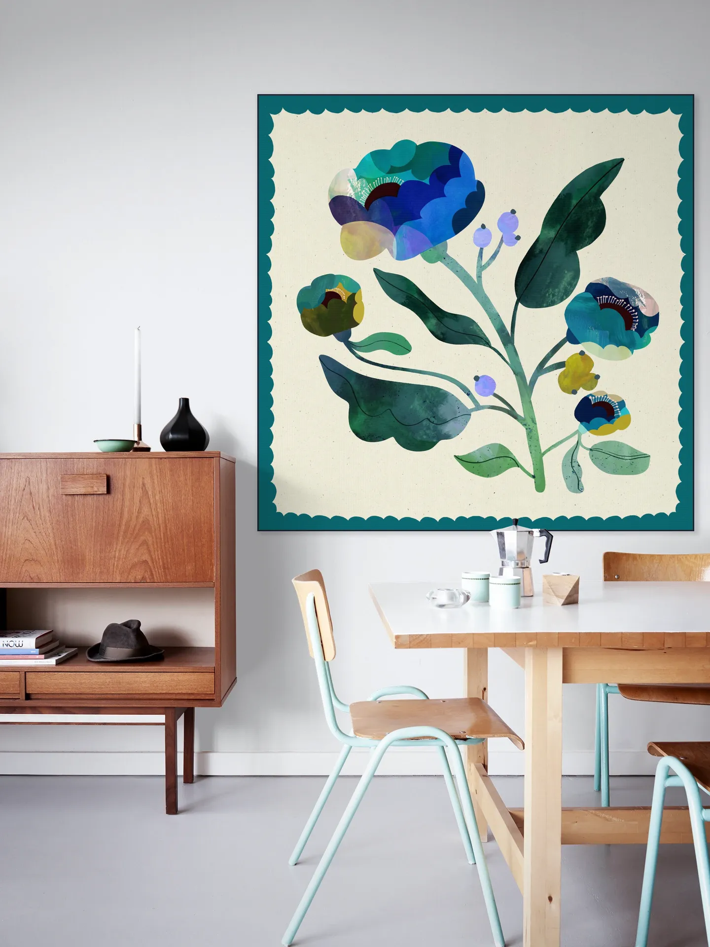 Deep Teal Flower