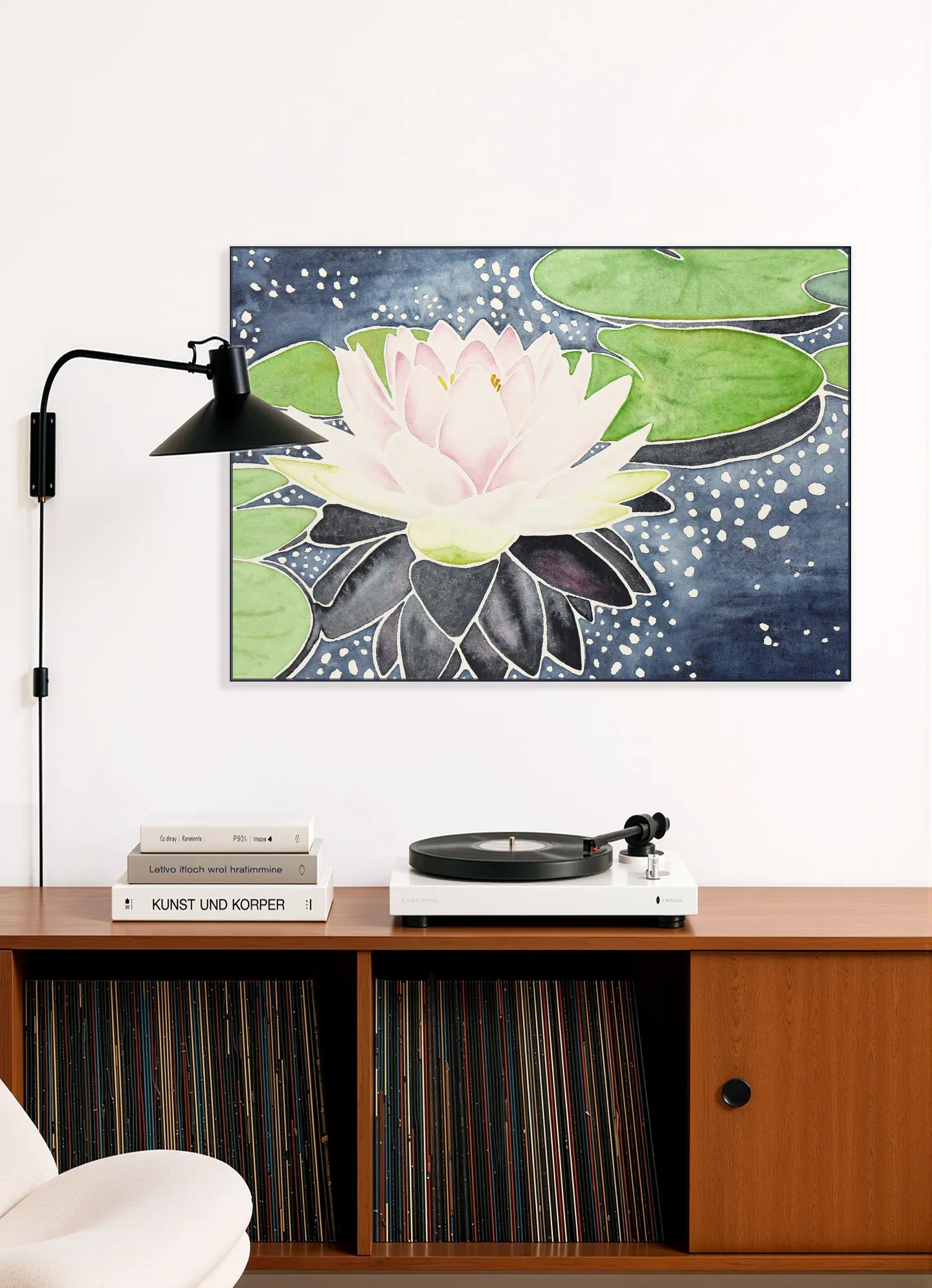 Pink Lotus Flower in Sparkling Water