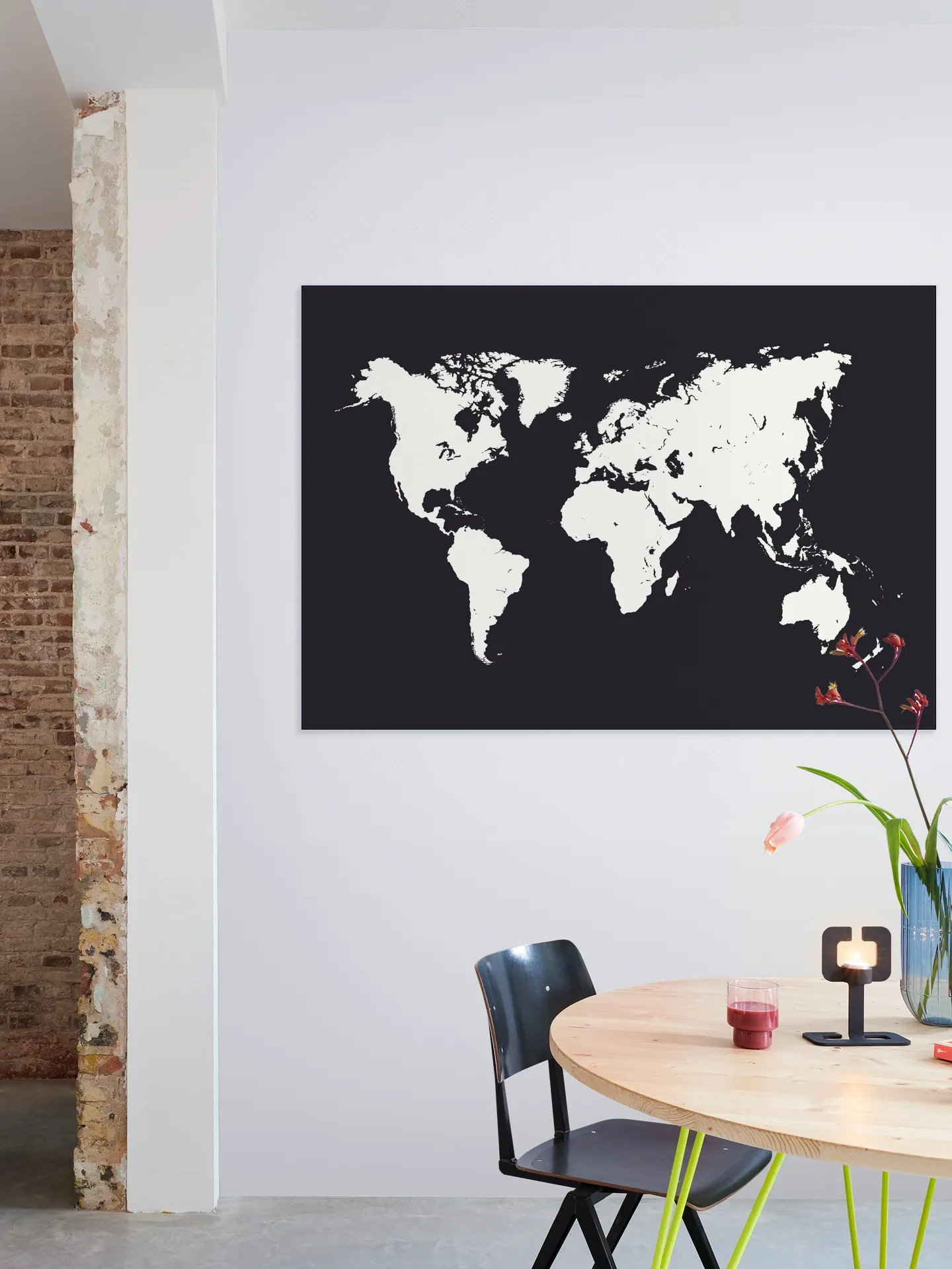 World Map black