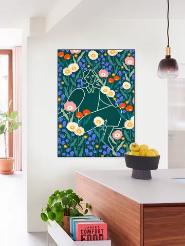 Line Lady With Florals