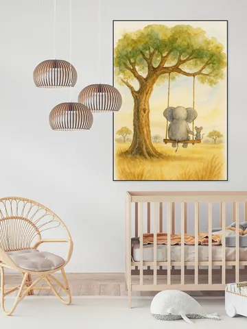 Elephant and Mouse on the Swing