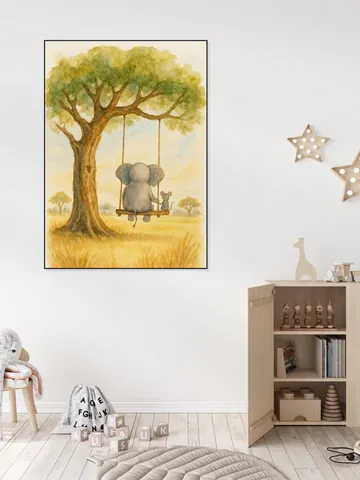 Elephant and Mouse on the Swing