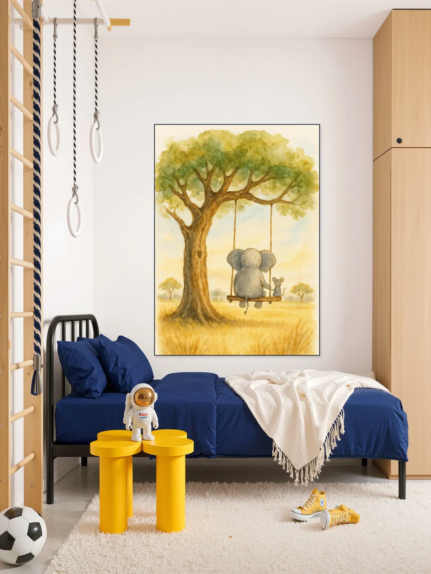 Elephant and Mouse on the Swing