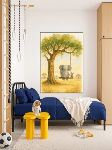 Elephant and Mouse on the Swing