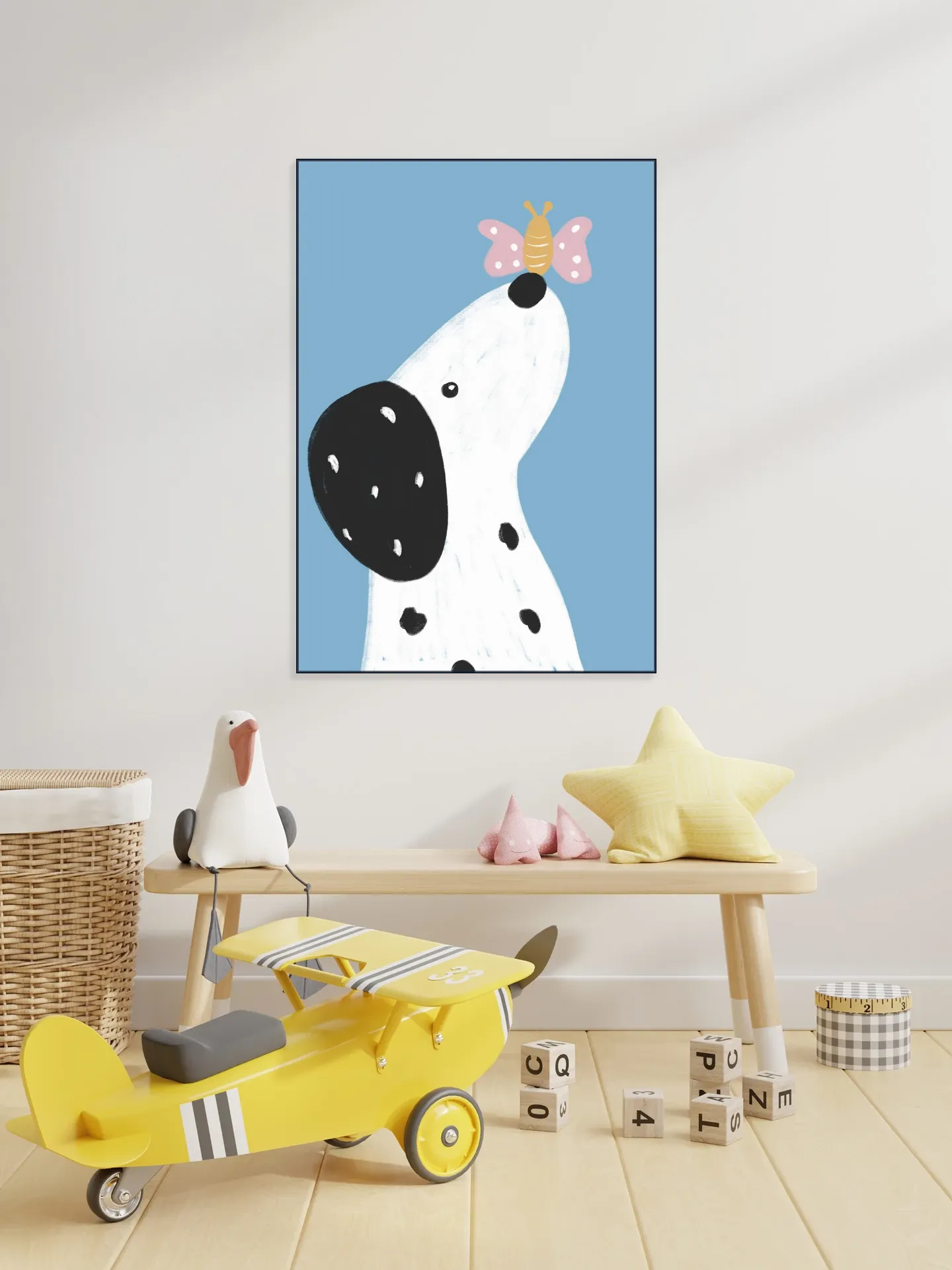 Dalmatian with a Butterfly