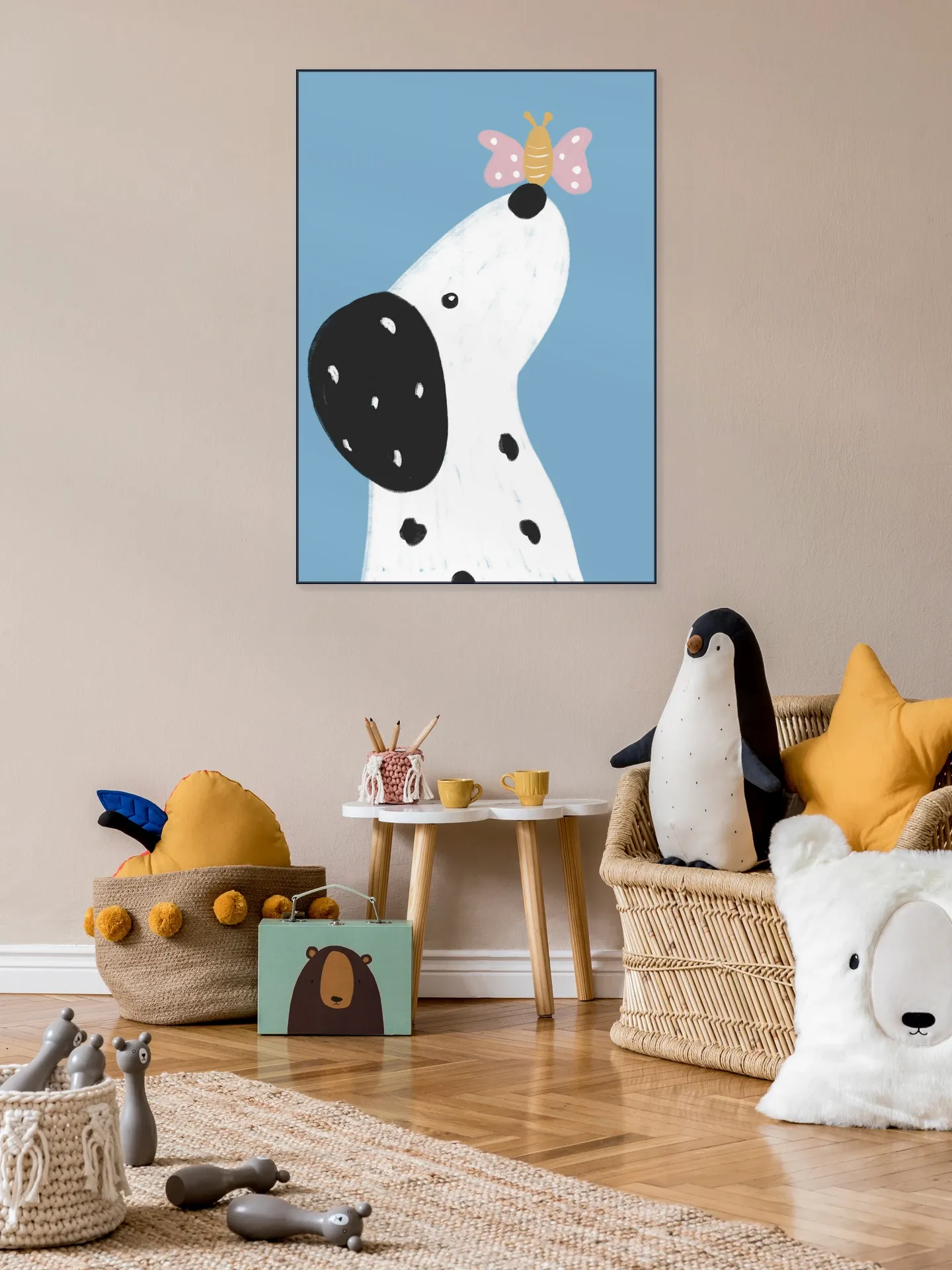 Dalmatian with a Butterfly