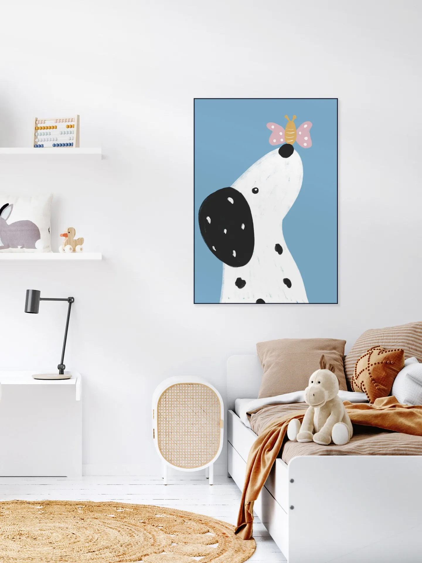 Dalmatian with a Butterfly