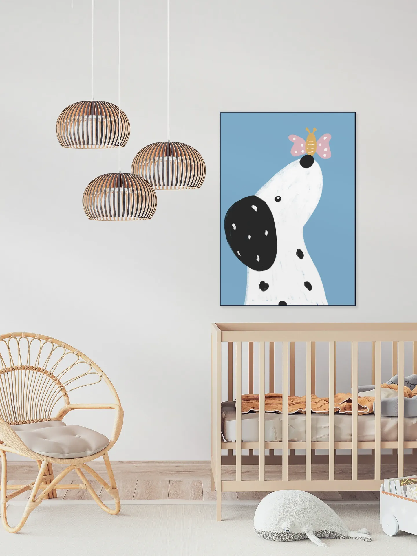 Dalmatian with a Butterfly