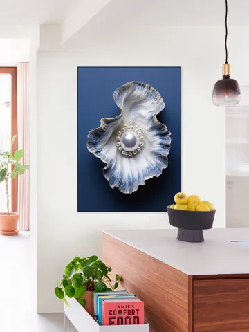 Blue Oyster with Pearls