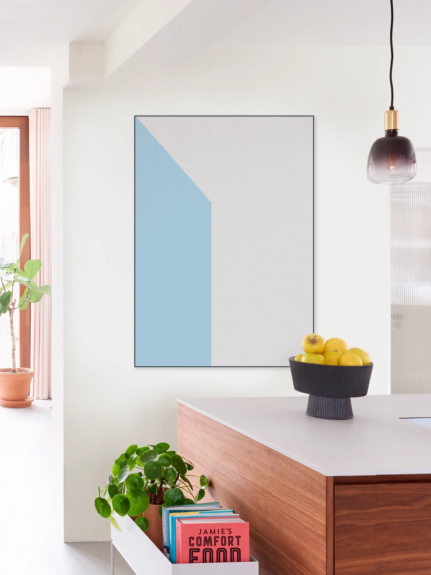 Color blocking - Grey Blue