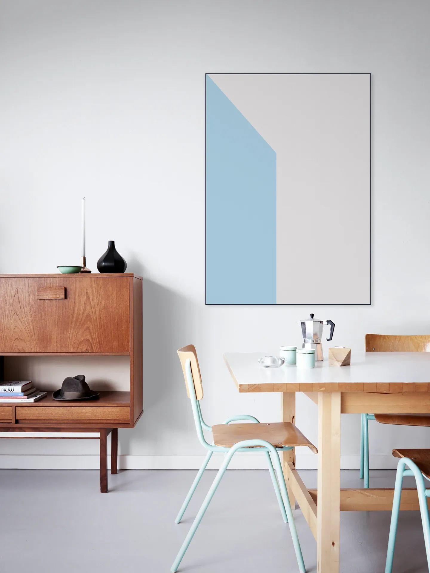 Color blocking - Grey Blue