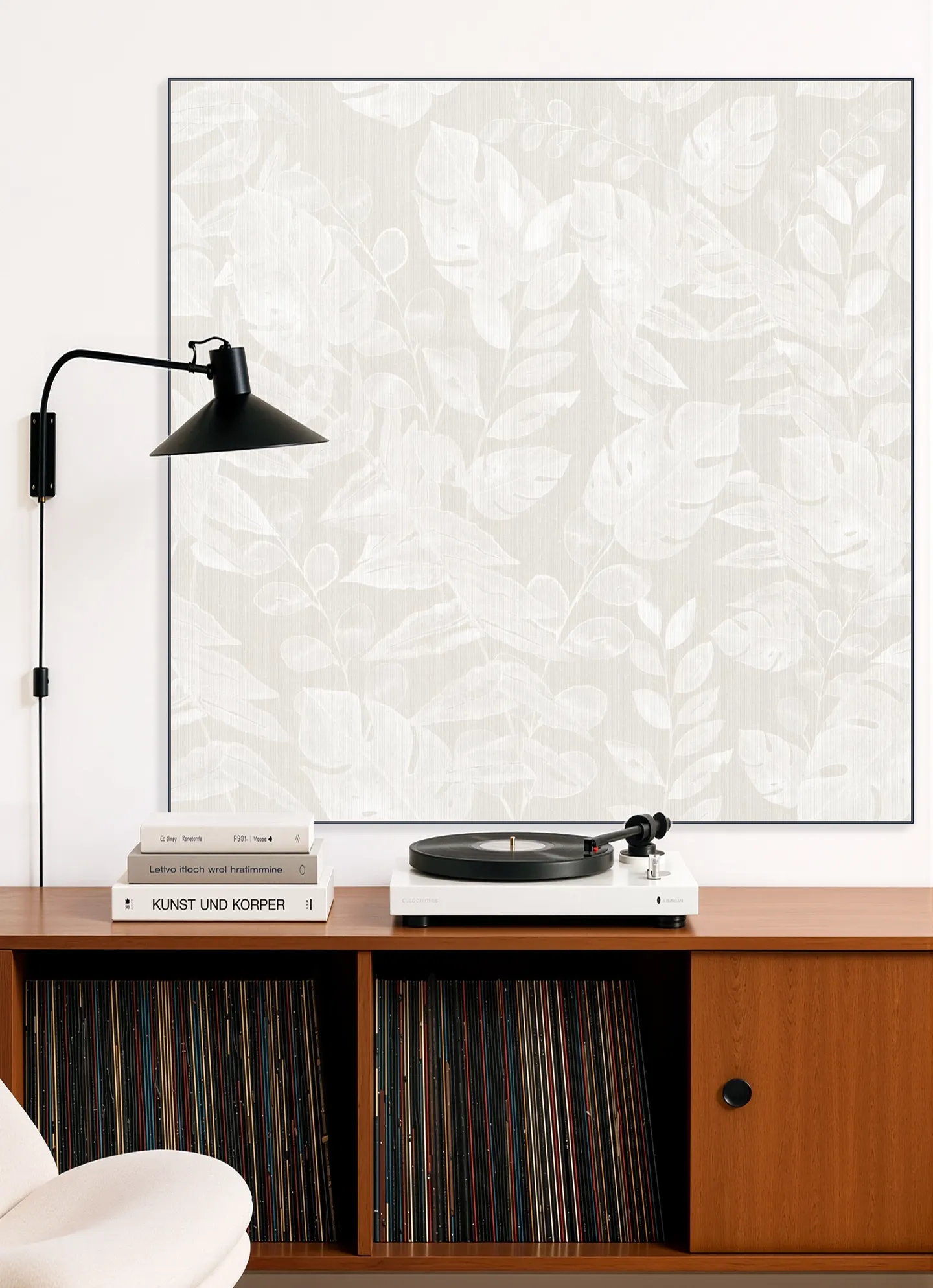 Watercolour botanical foliage neutral
