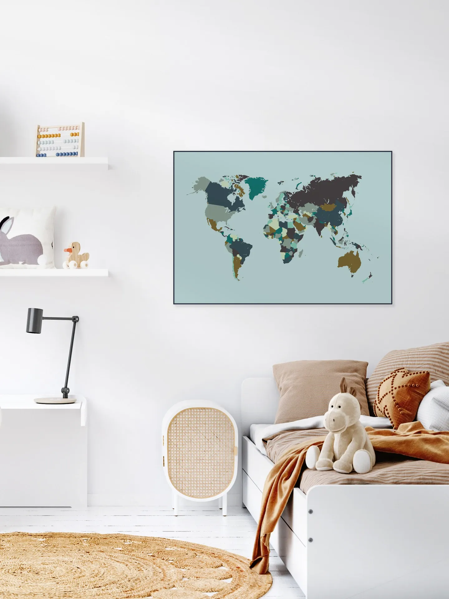 World Map Mosaic Winter
