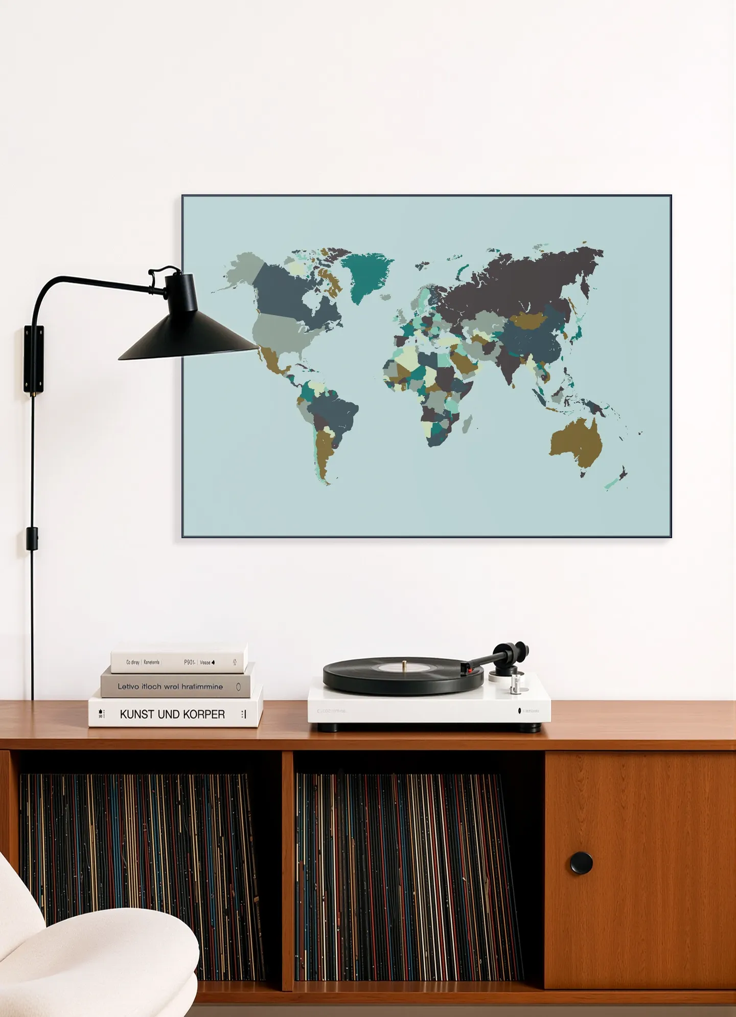 World Map Mosaic Winter