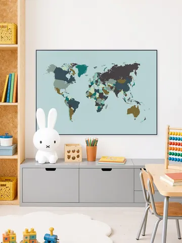 World Map Mosaic Winter