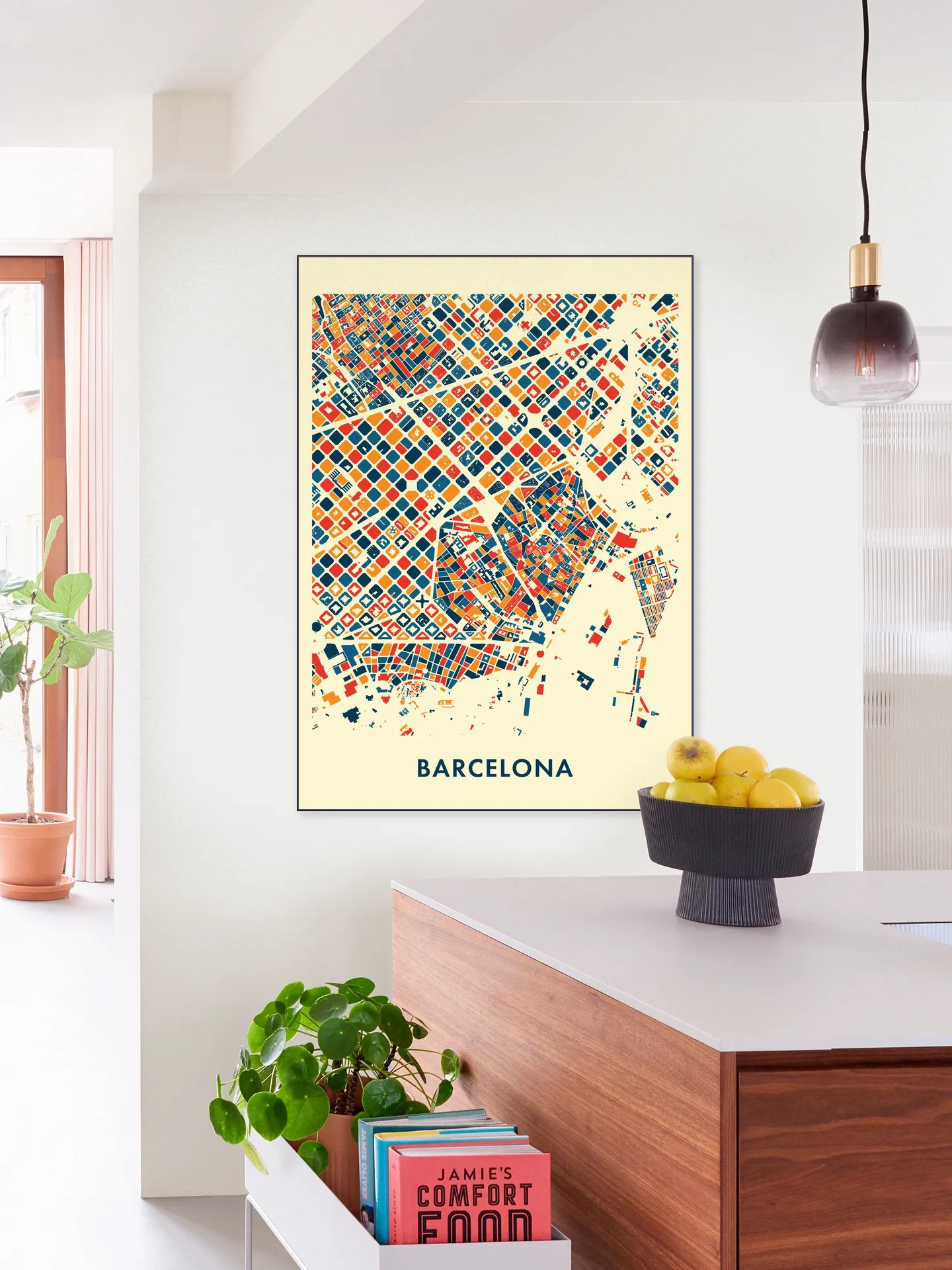 Barcelona Mosaic City Map